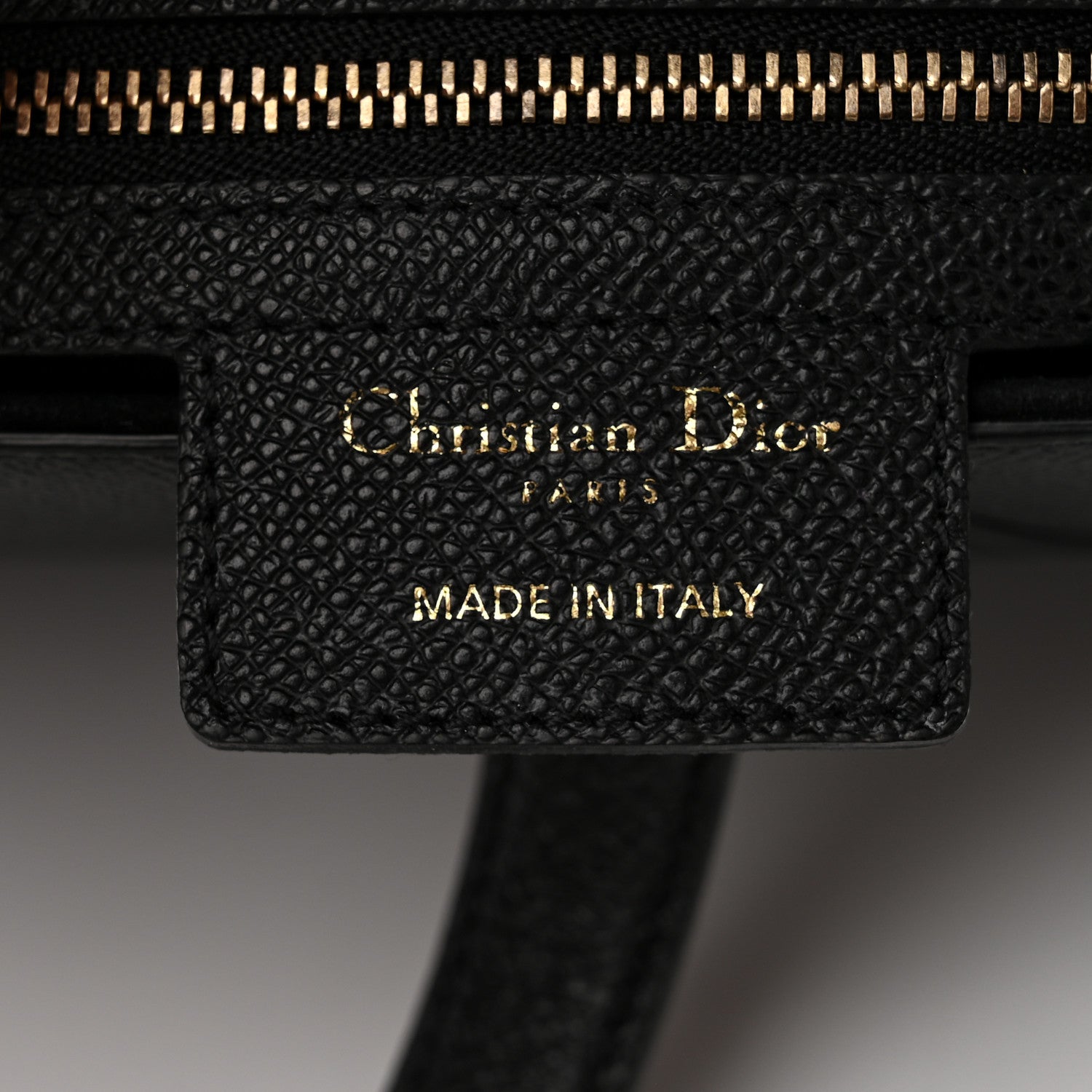 Christian Dior Grained Calfskin Saddle Bag Black 6 of 11