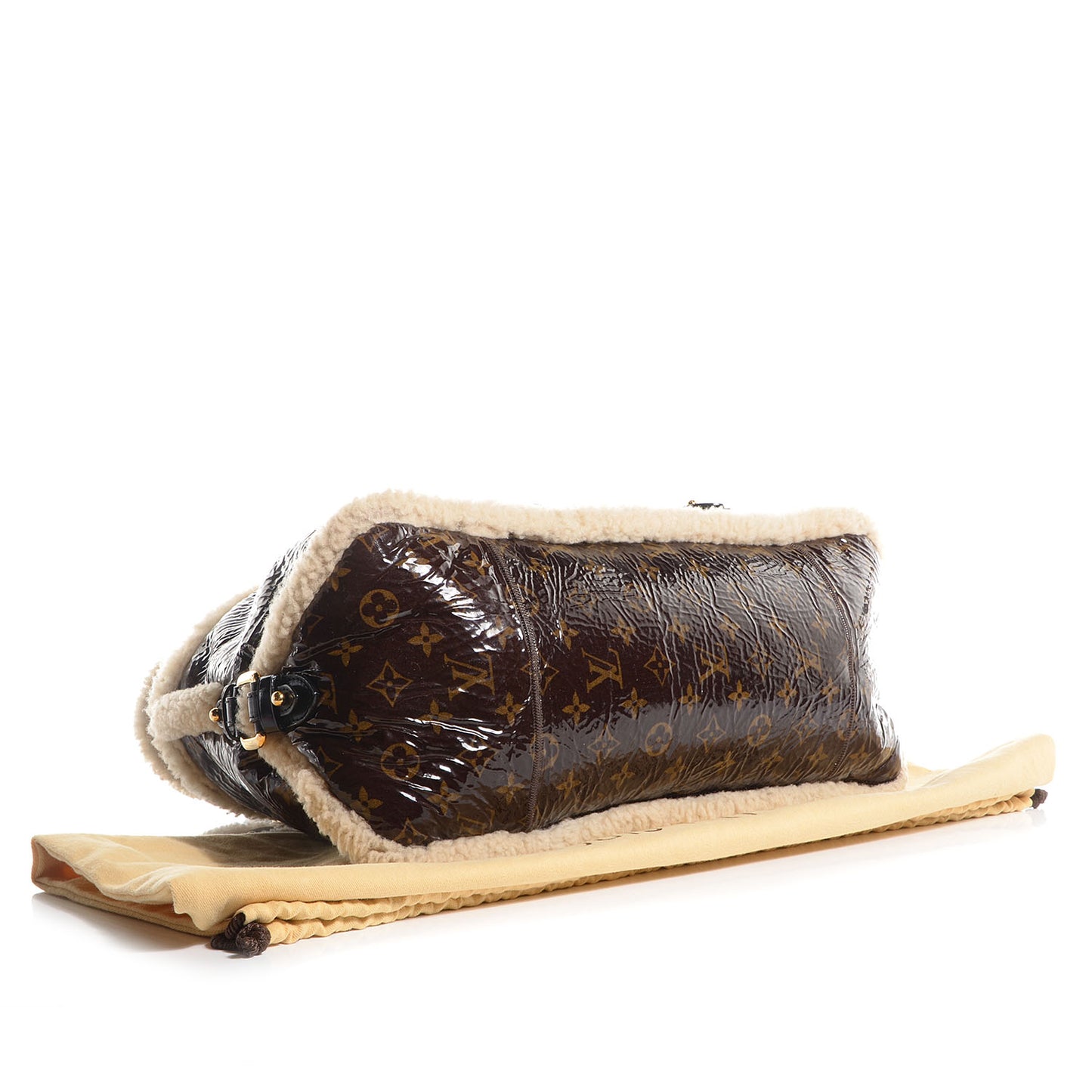 Patent Monogram Shearling Sac Thunder