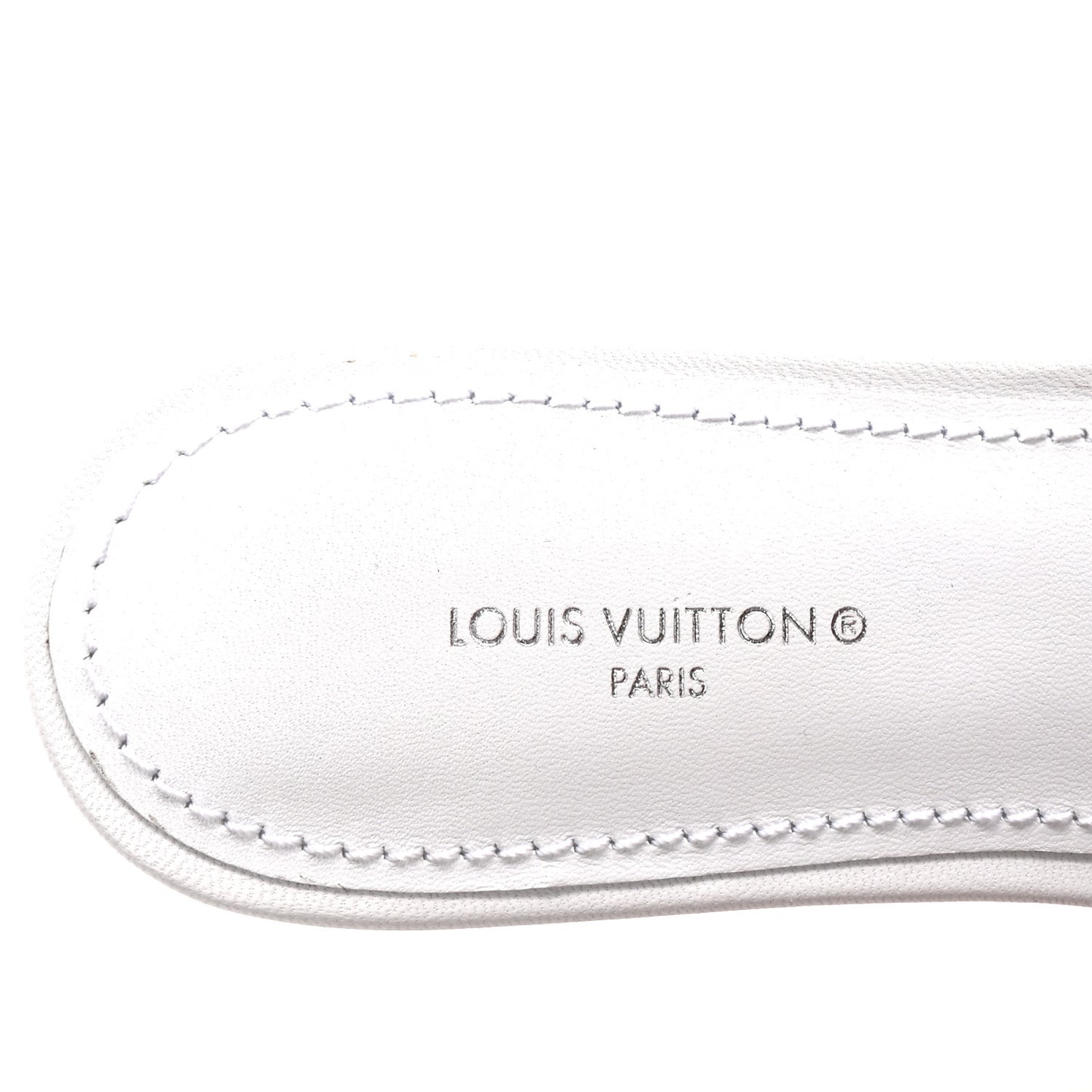 Lambskin Embossed Monogram By The Pool Revival Flat Mules 36 White Multicolor
