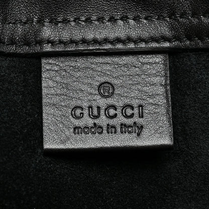 Gucci Calfskin Logo Drawstring Backpack Black 6 of 10