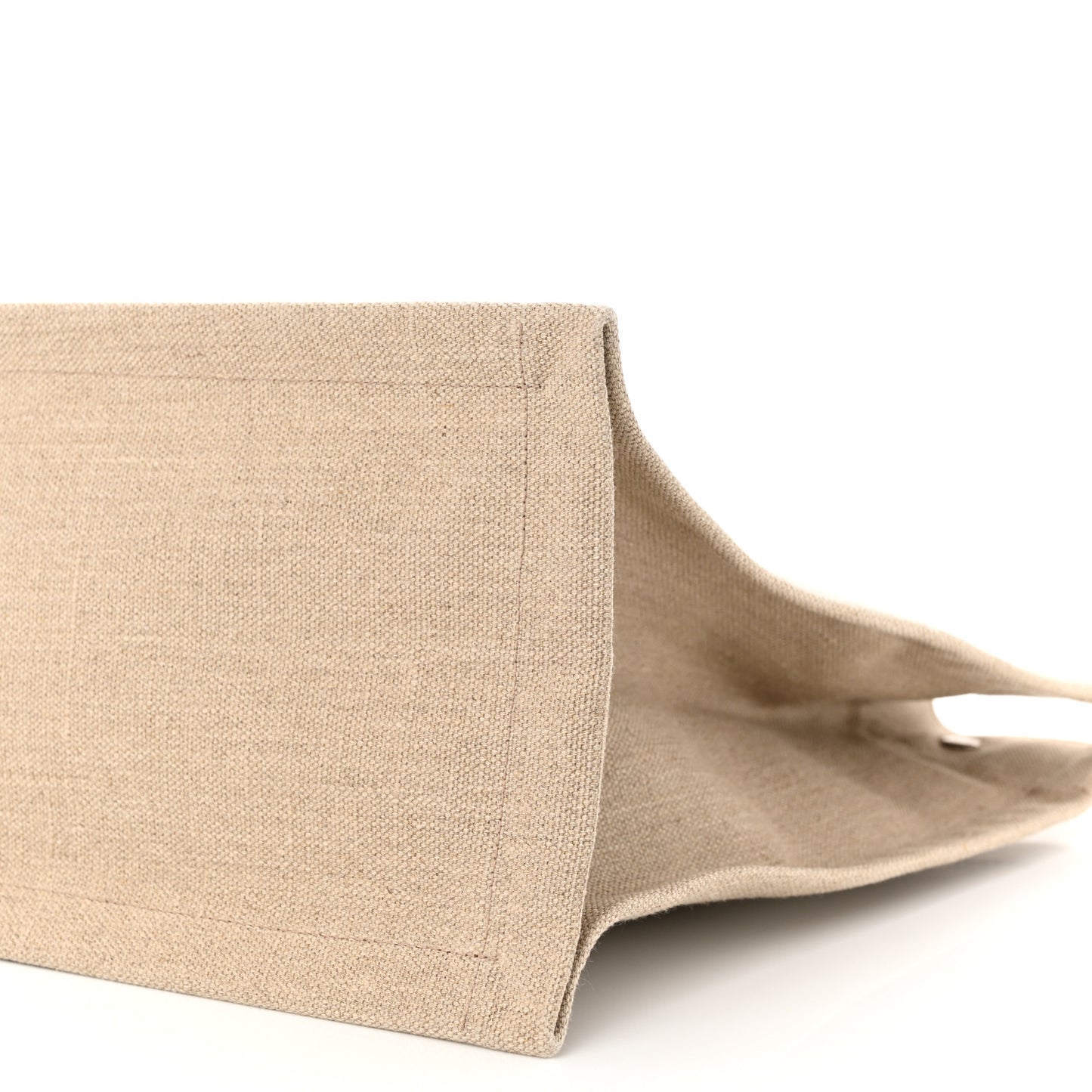 Linen Calfskin Rive Gauche Tote Optic White