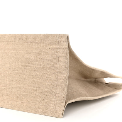 Saint Laurent Linen Calfskin Rive Gauche Tote Optic White 9 of 9