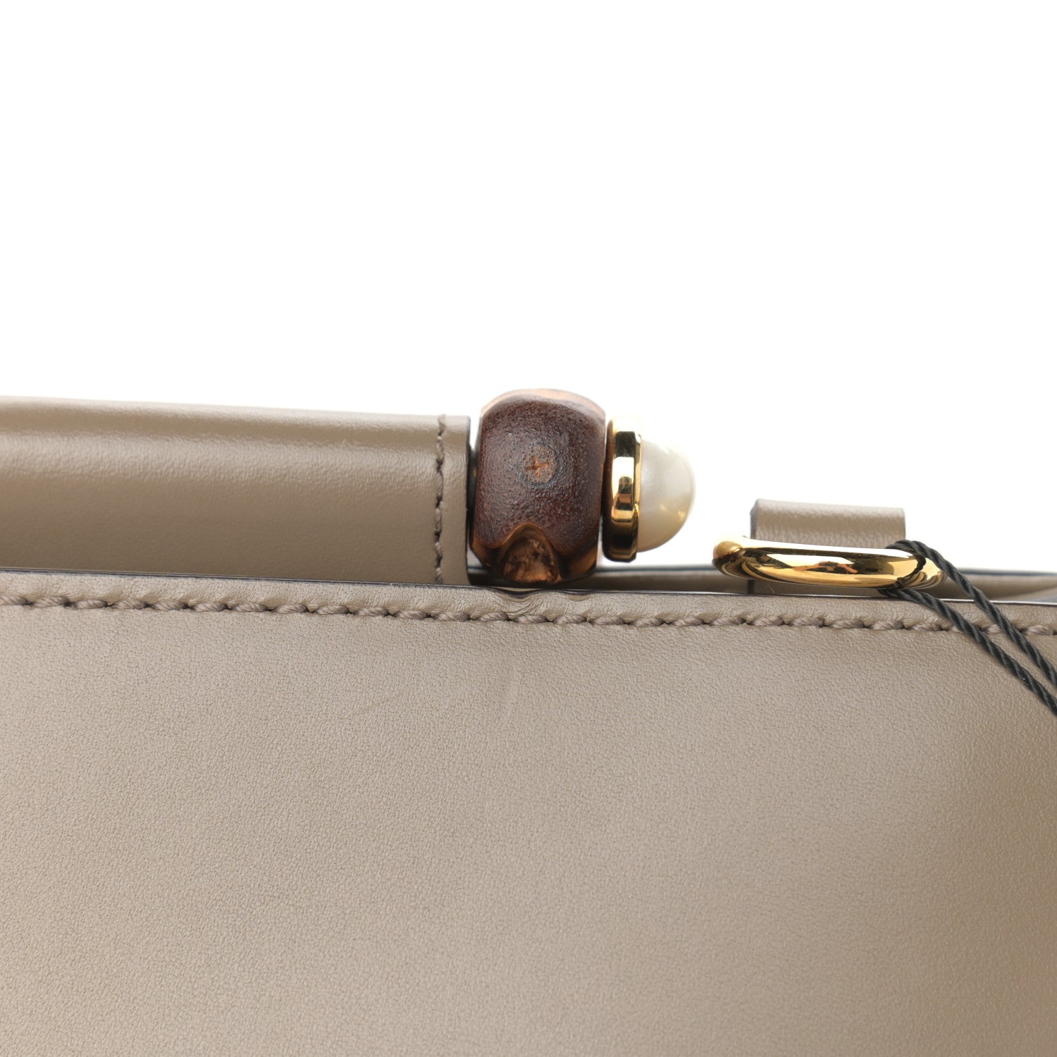 Gucci Nappa Bamboo Web Small Nymphaea Top Handle Bag Brown 10 of 10