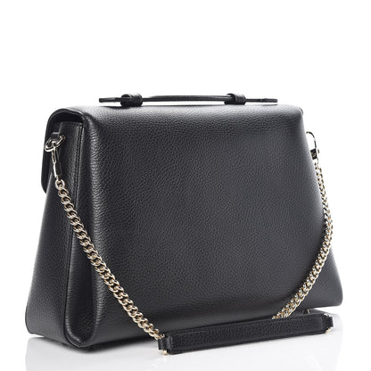 Gucci Dollar Calfskin Medium Interlocking G Top Handle Shoulder Bag Black 3 of 9