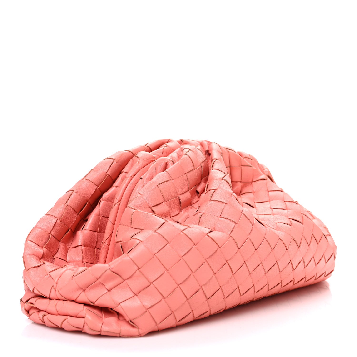 Bottega Veneta Nappa Maxi Intrecciato The Pouch Oversized Clutch Peach 3 of 11
