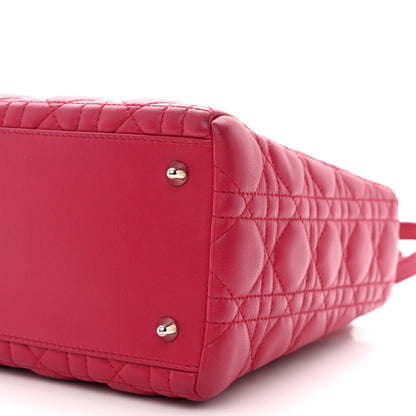 Christian Dior Lambskin Cannage Medium Lady Dior Pink 10 of 12