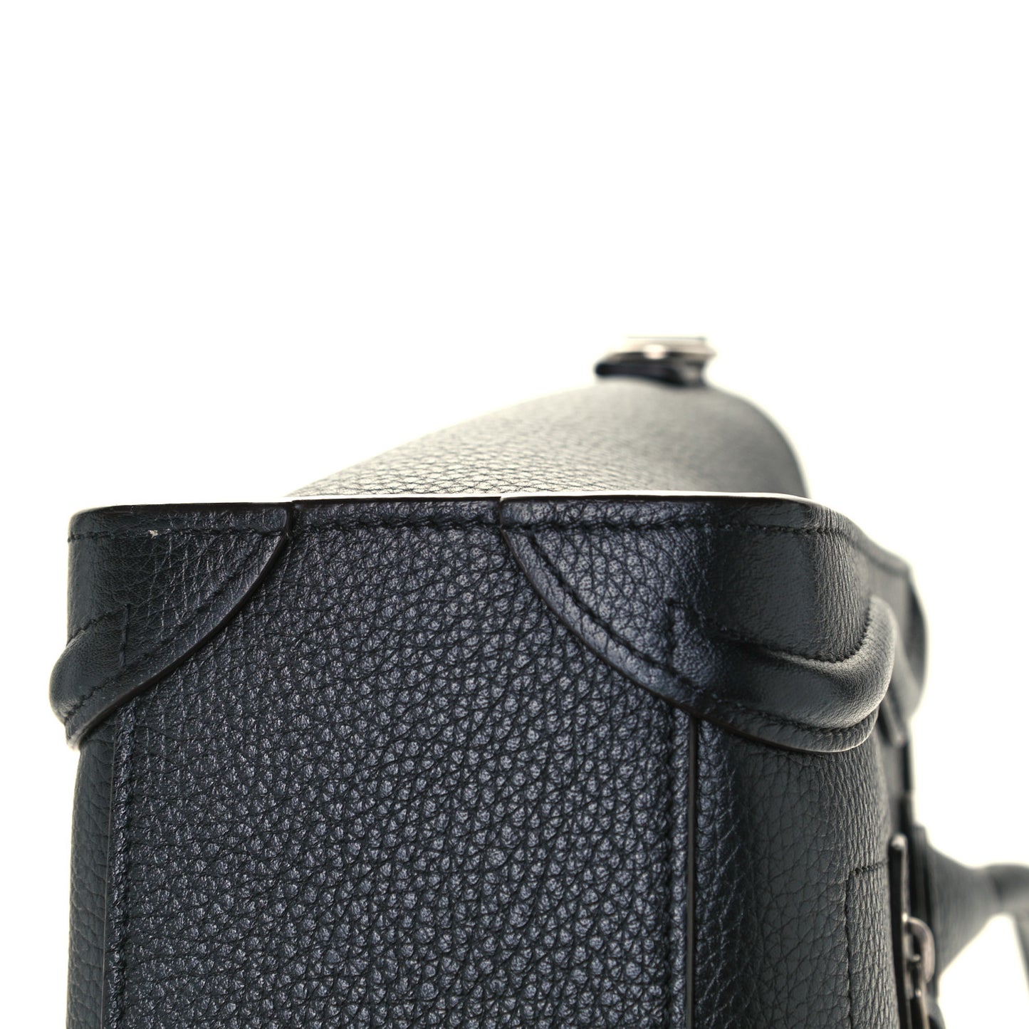 Drummed Calfskin Nano Luggage Black