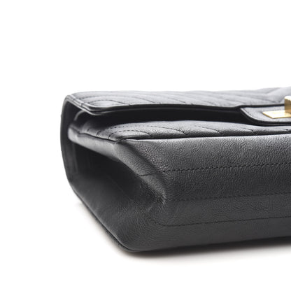 Chanel Sheepskin Chevron Quilted 2.55 Reissue 225 Flap Black 8 of 11