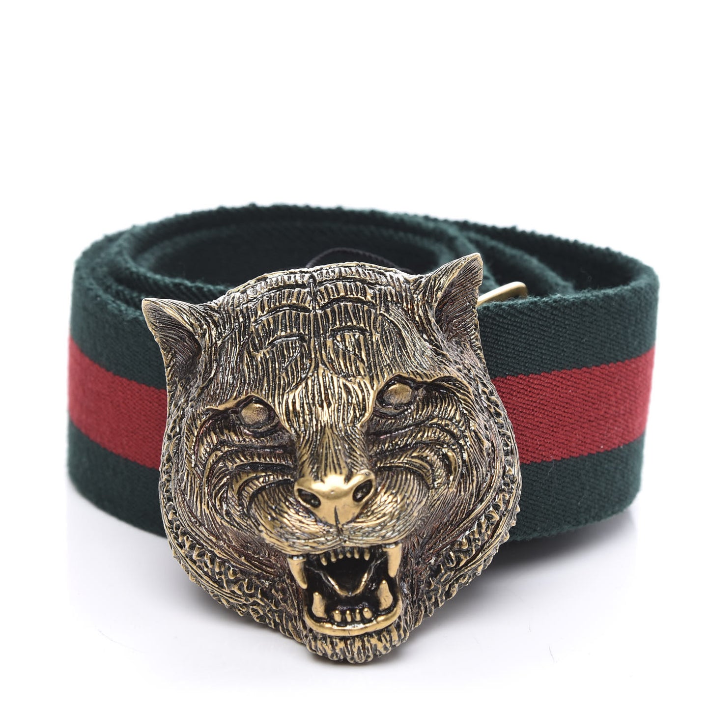 Web Feline Buckle Belt 90 36 Green Red