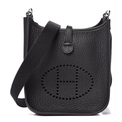 Hermes Taurillon Clemence Evelyne TPM Black 1 of 11