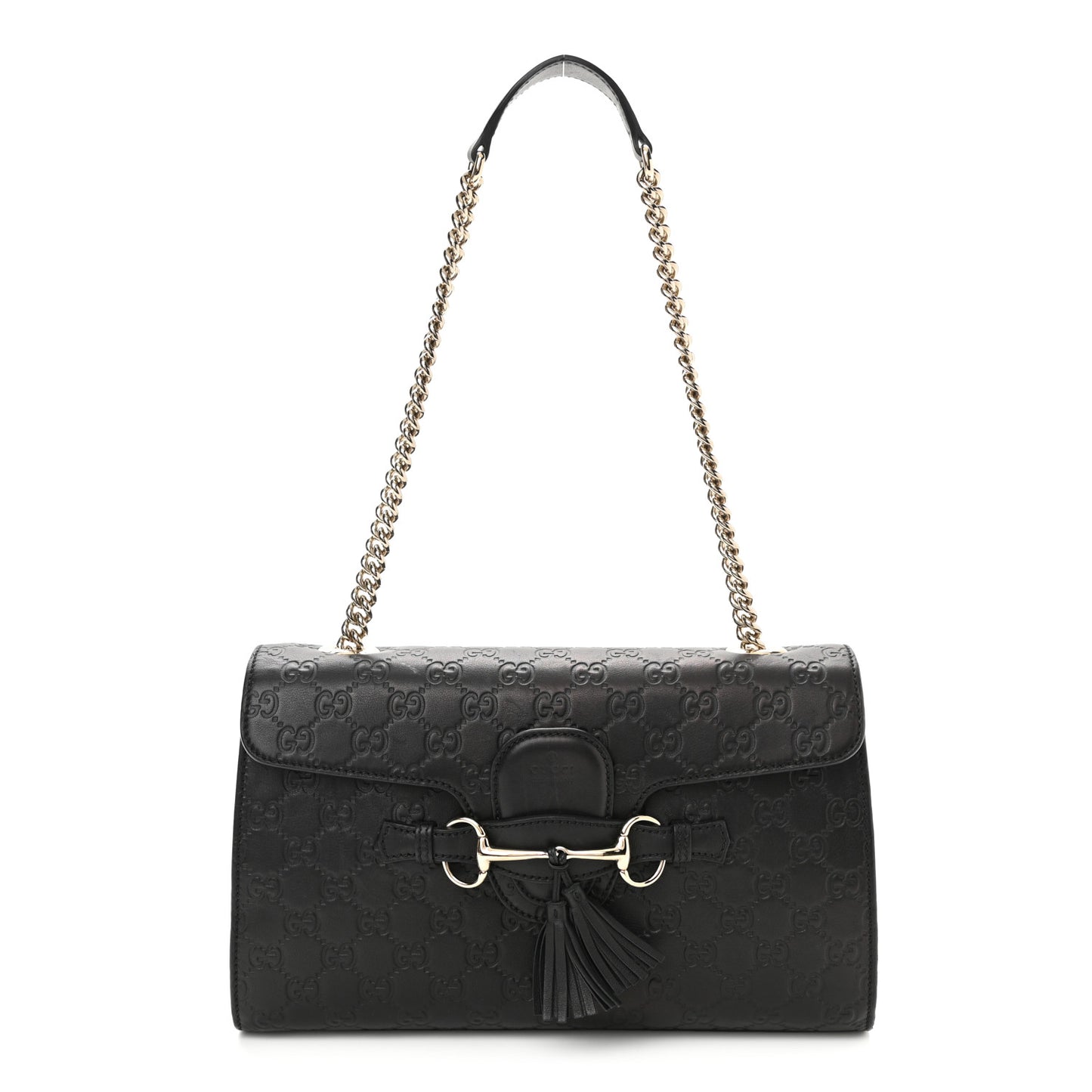 Guccissima Medium Emily Chain Shoulder Bag Black