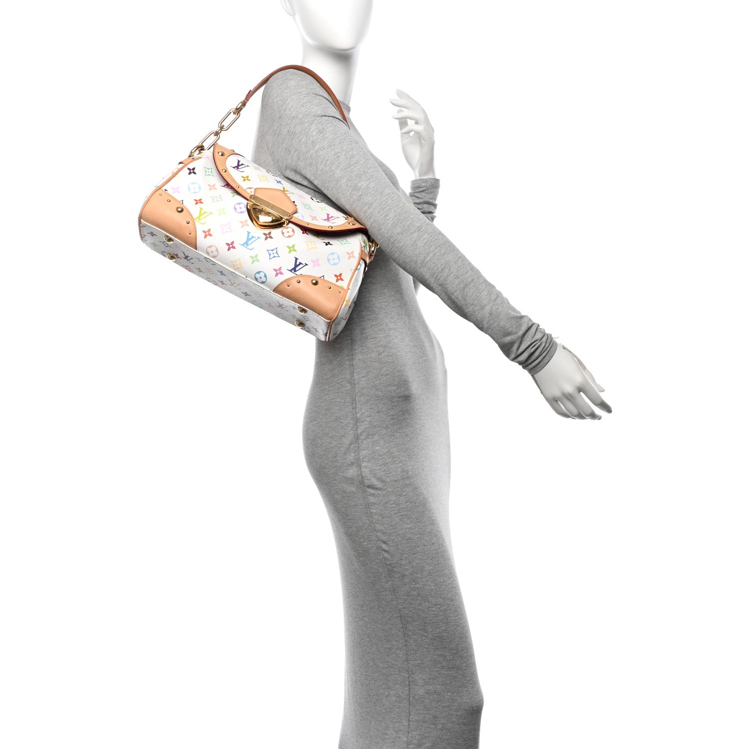 Louis Vuitton Monogram Multicolor Beverly MM White 2 of 11