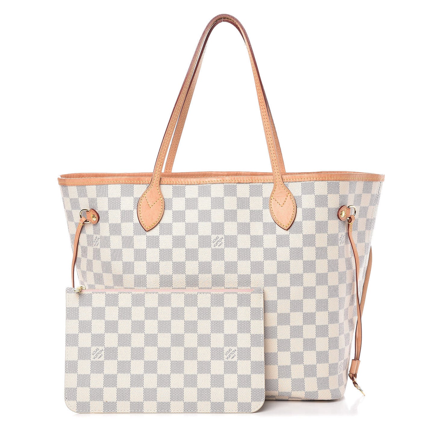 Damier Azur Neo Neverfull MM Rose Ballerine