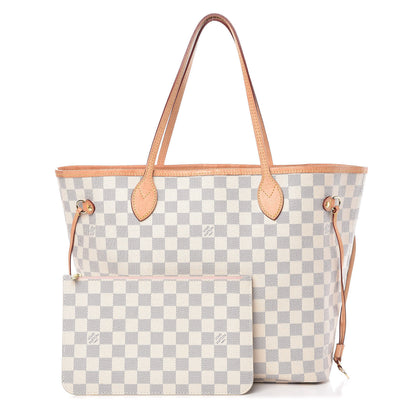 Louis Vuitton Damier Azur Neo Neverfull MM Rose Ballerine 1 of 24