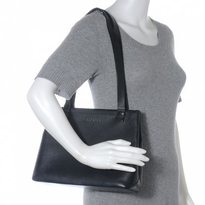 Chanel Calfskin Leather Simple Shoulder Bag Black 2 of 8