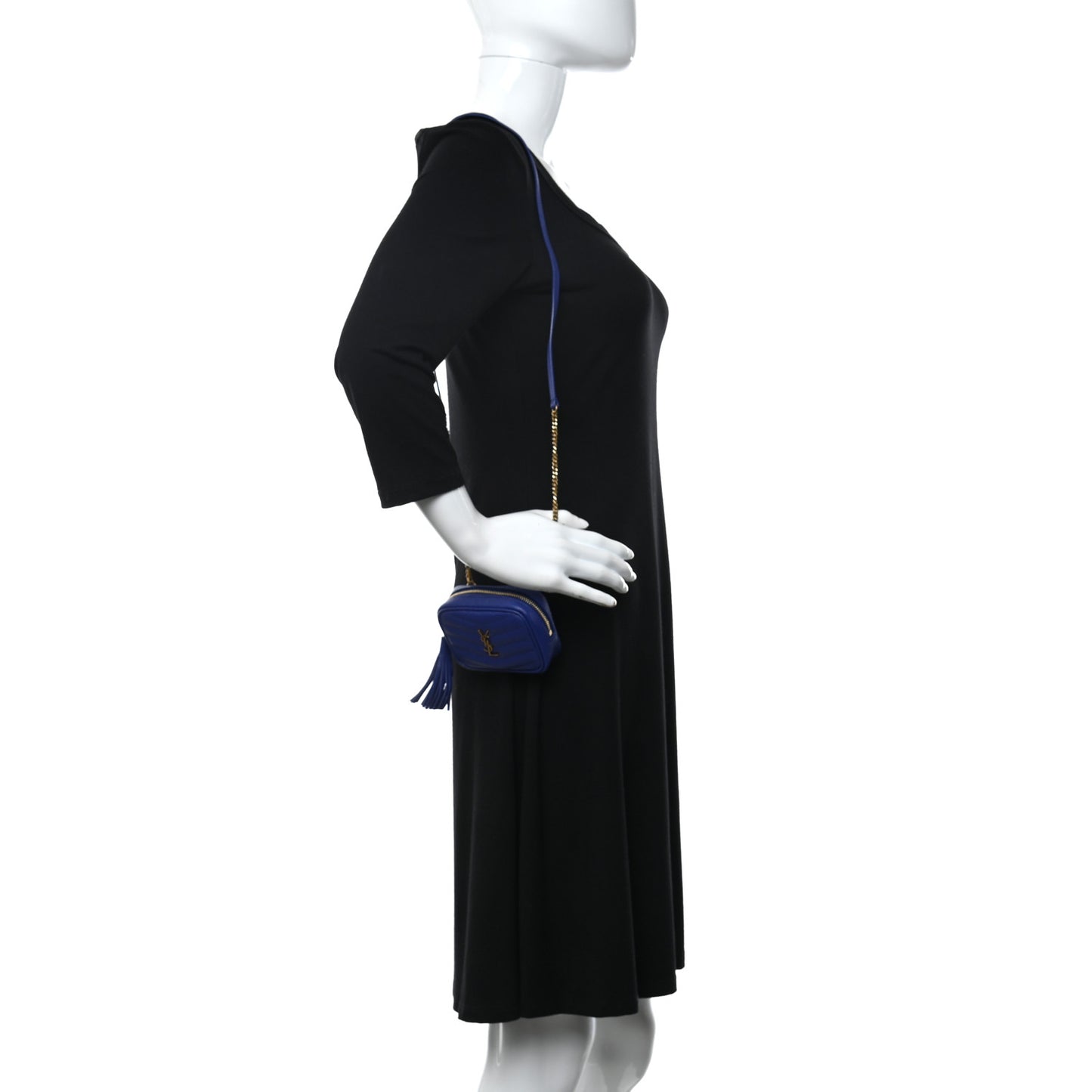 Grain De Poudre Matelasse Monogram Baby Lou Camera Bag Sapphire Blue