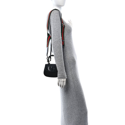 Gucci Boarded Dyana Lux Calfskin Web Monochrome Mini Bamboo 1947 Top Handle Bag Black 3 of 11