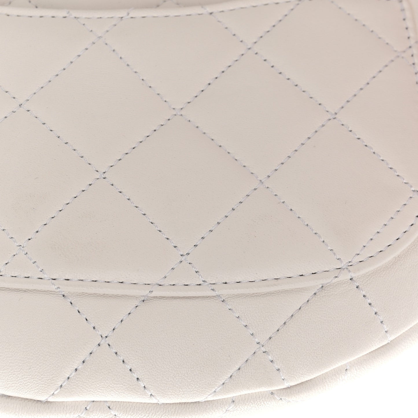 Lambskin Quilted All About Chains Waist Belt Bag White