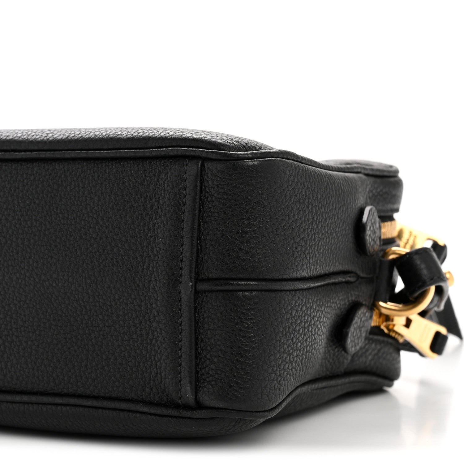 Prada Vitello Daino Medium Double Zip Shoulder Bag Black 11 of 12