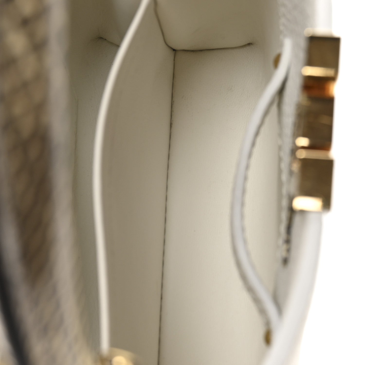 Louis Vuitton Taurillon Ayers Capucines Mini White Snow White 5 of 10