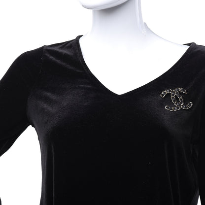 Chanel Lambskin Chain CC Brooch Black Gold 2 of 5