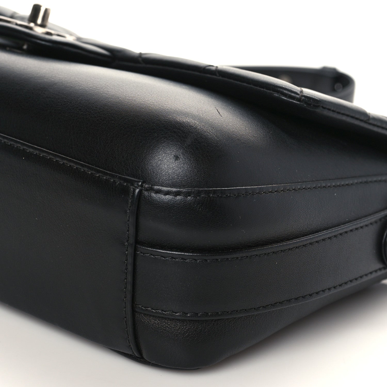 Chanel Calfskin Quilted Large Rock My Shoulder Flap Black 9 of 10