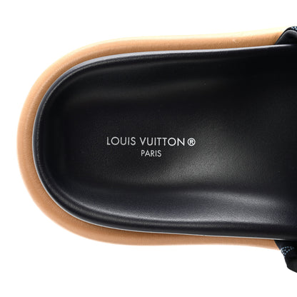 Louis Vuitton Nylon Monogram Womens Pool Pillow Comfort Mules 36 Navy Blue 8 of 9