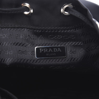 Prada Saffiano Tessuto Nylon Vela Bucket Wristlet Black 5 of 8