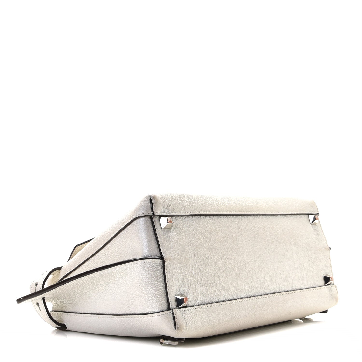 MCM Grained Calfskin Medium Milla Convertible Backpack White Flake 4 of 11