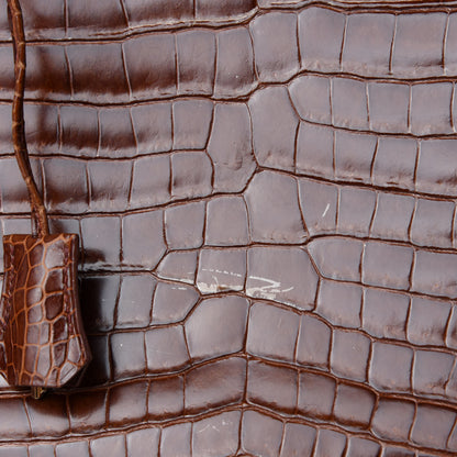 Hermes Shiny Porosus Crocodile Birkin 35 Etrusque 12 of 19