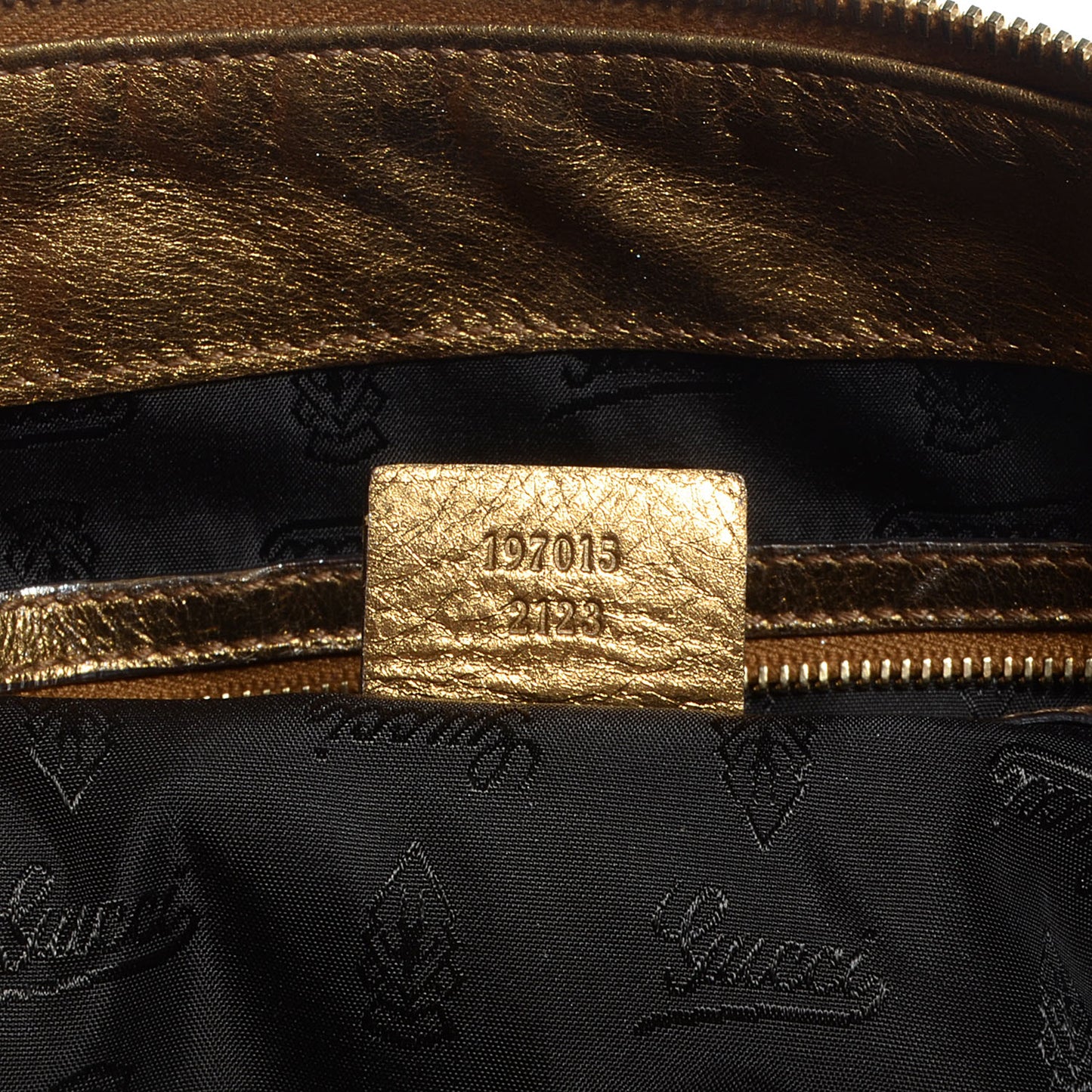 Patent Hysteria Large Clutch Metallic Gold