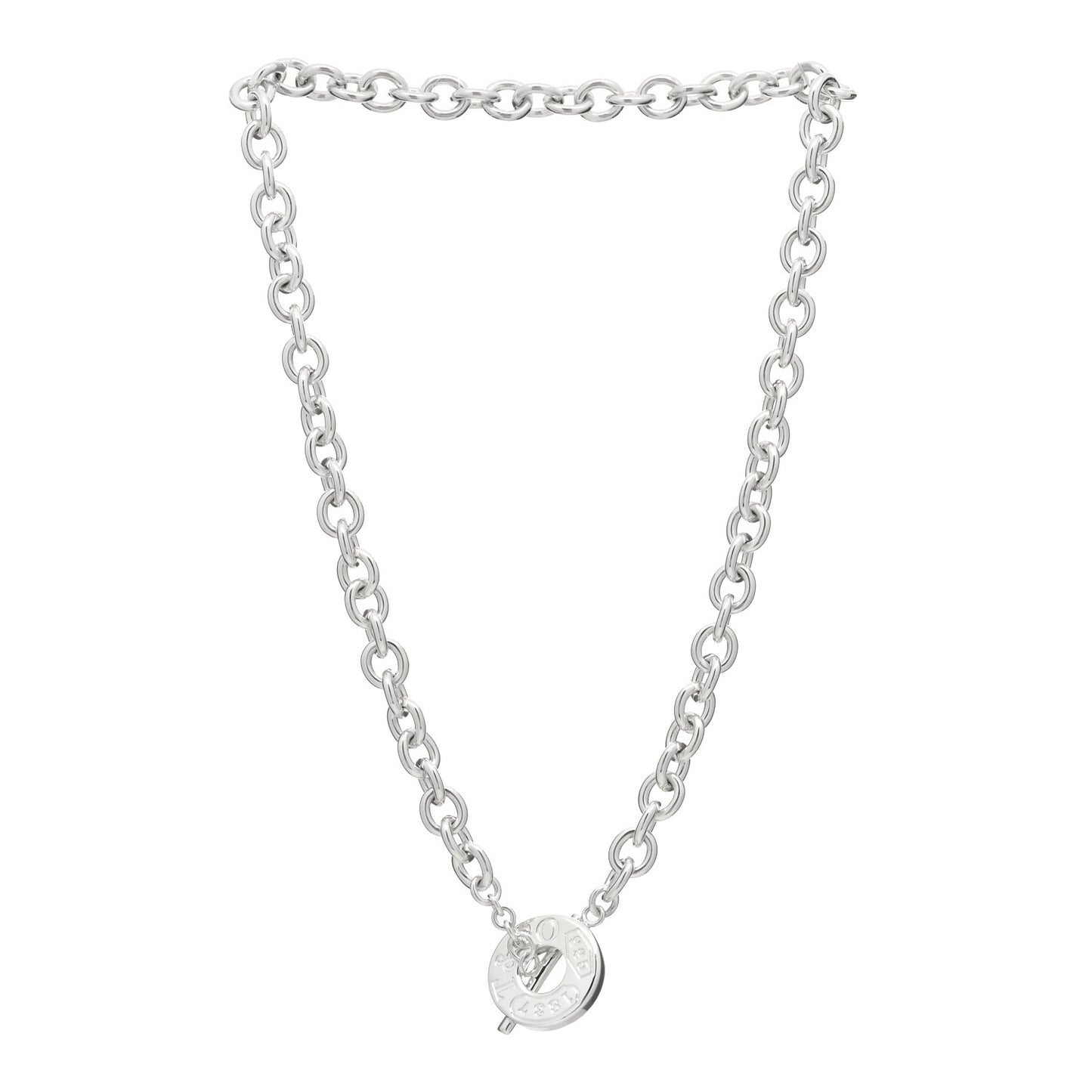 Sterling Silver 1837 Toggle Necklace