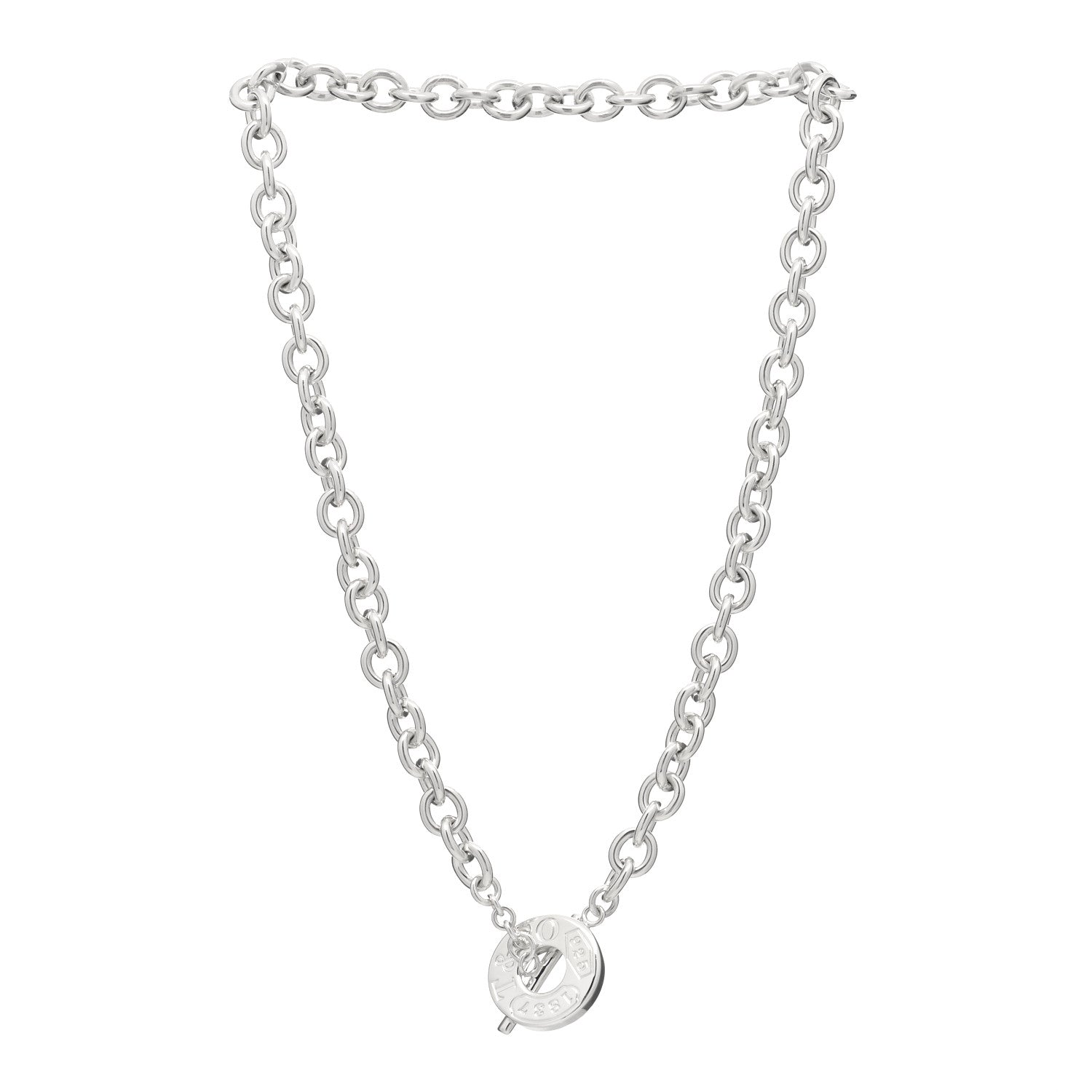 Tiffany Sterling Silver 1837 Toggle Necklace 3 of 4
