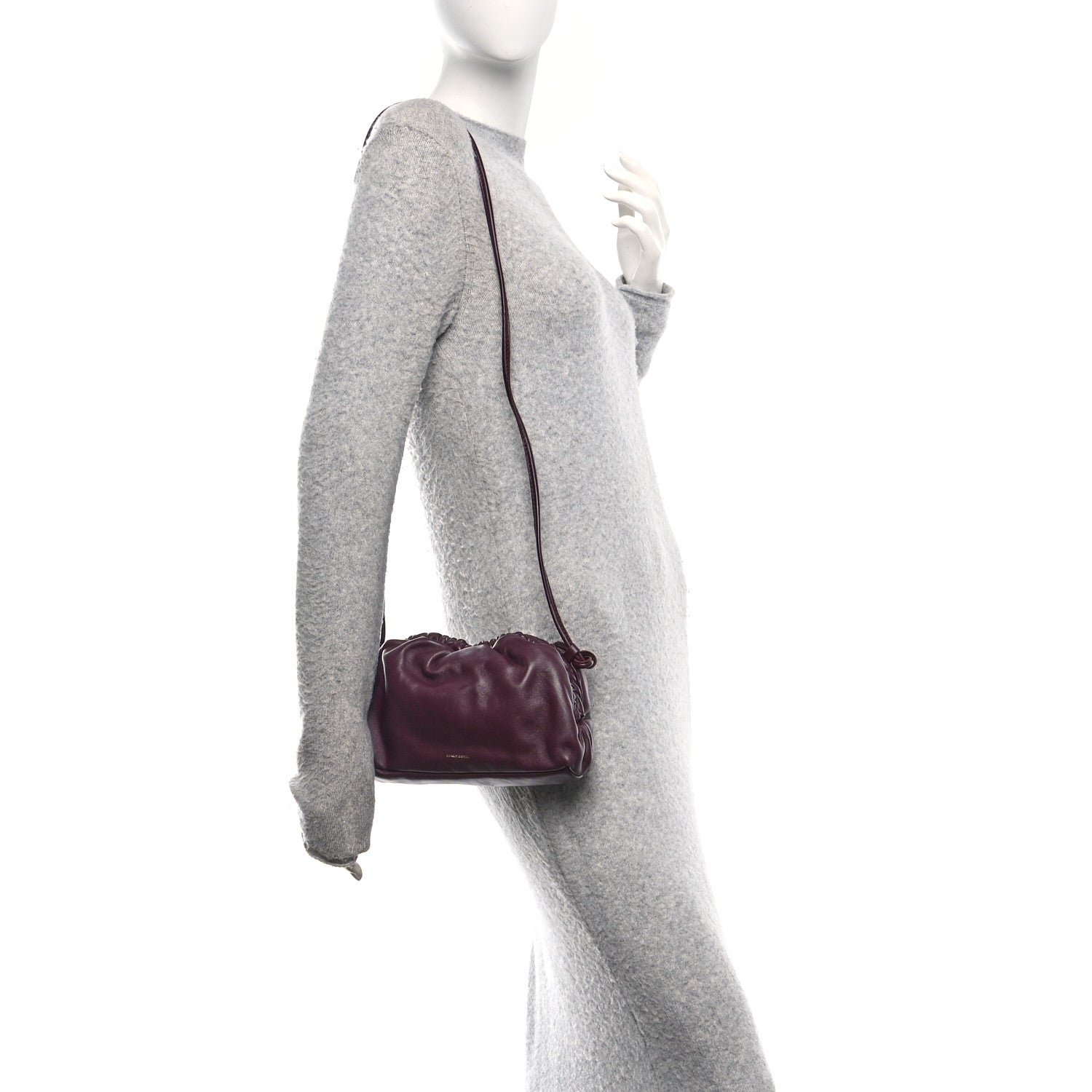 Mansur Gavriel Lambskin Mini Cloud Clutch Plum 2 of 9