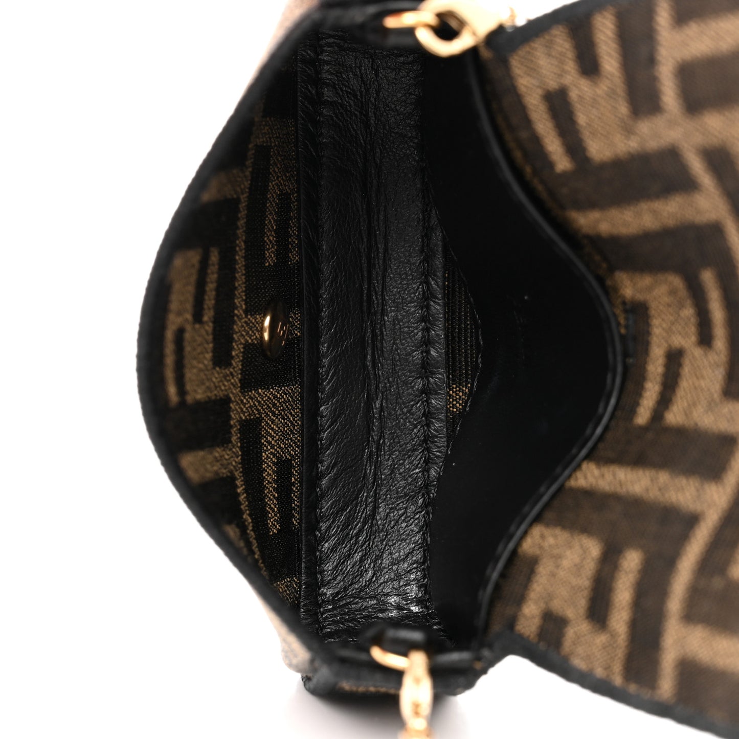 Fabric Jacquard FF 1974 Nano Baguette Charm Tobacco Moro Black