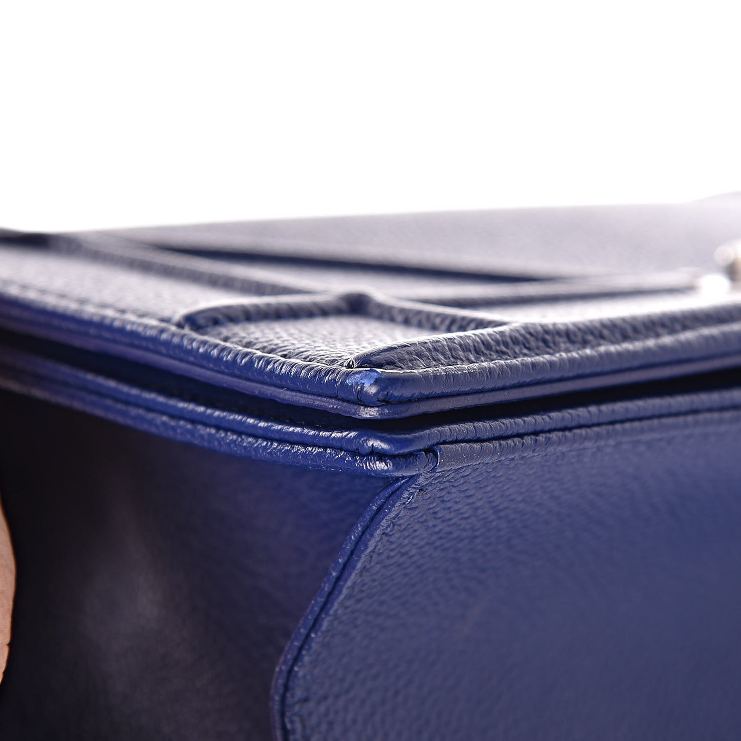 Grained Calfskin Small Diorama Flap Bag Bleu De Minuit