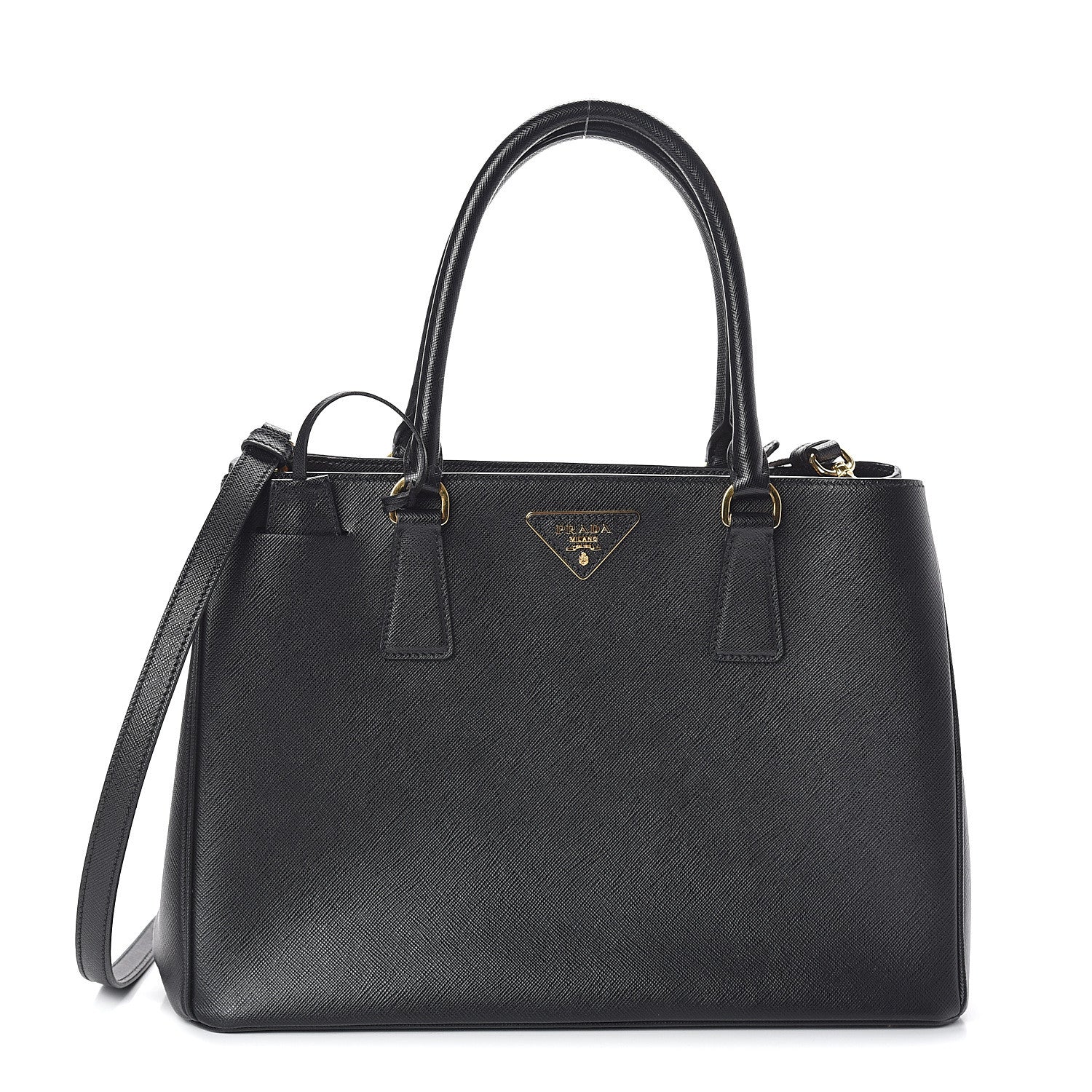 Prada Saffiano Lux Medium Tote Black 1 of 8