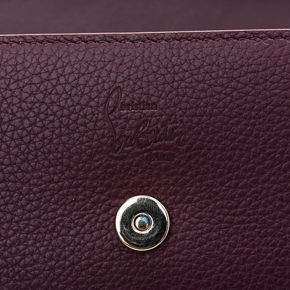 Christian Louboutin Calfskin Spikes Loubinthesky Paloma Clutch Merlot 6 of 10