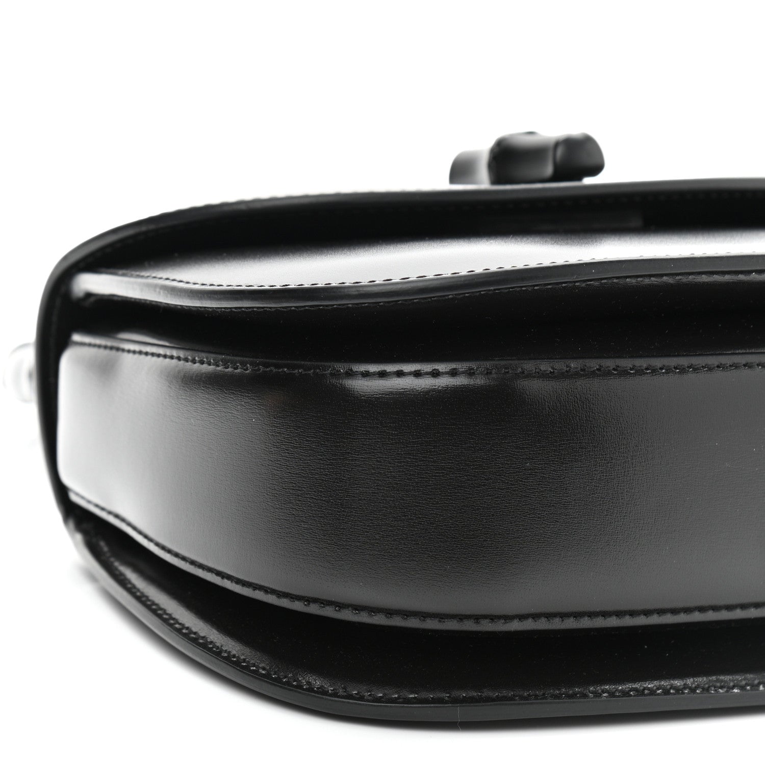 Gucci Boarded Dyana Lux Calfskin Web Monochrome Small Bamboo 1947 Top Handle Bag Black 10 of 13