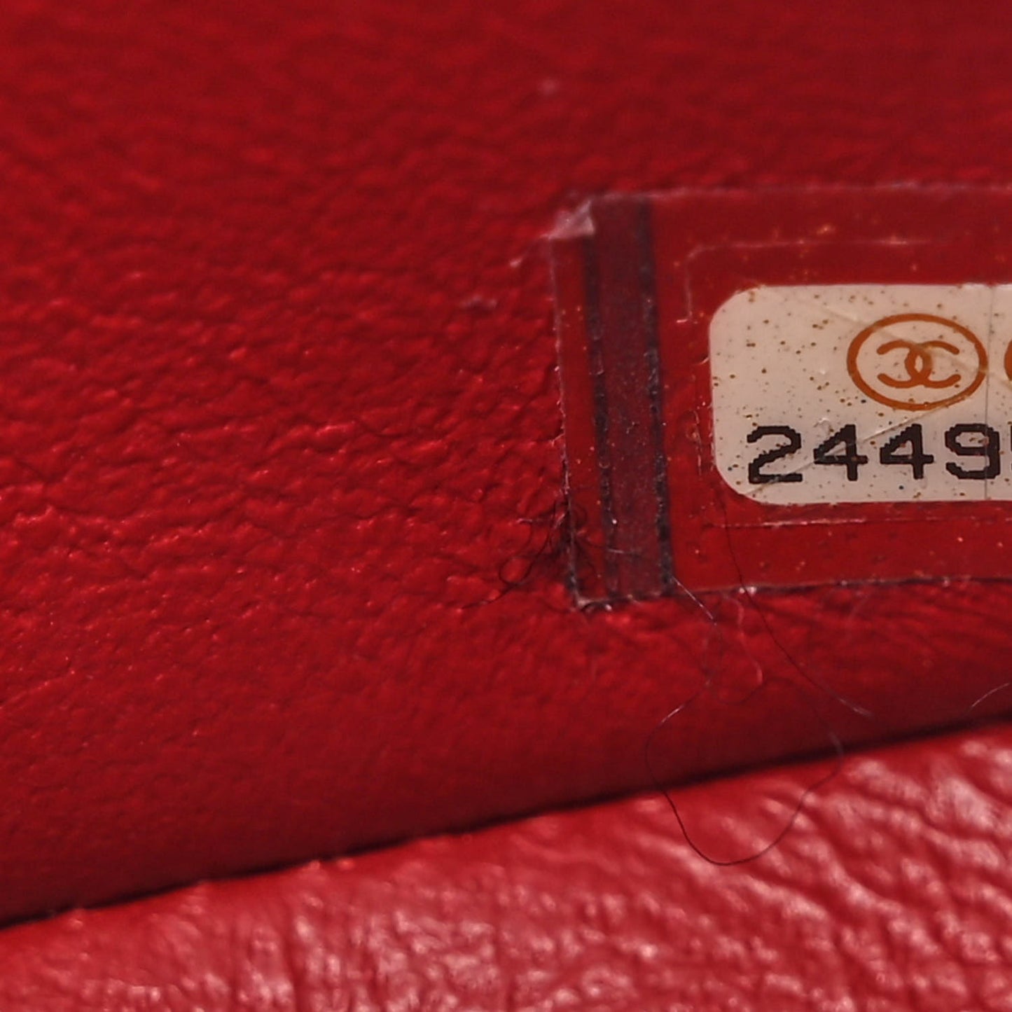 Caviar Quilted Mini Rectangular Flap Red