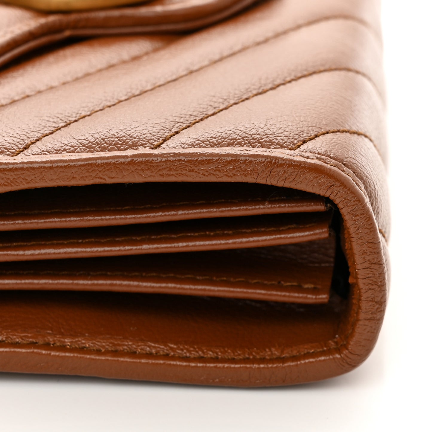Azalea Calfskin Matelasse Diagonal GG Marmont Chain Wallet Cuir