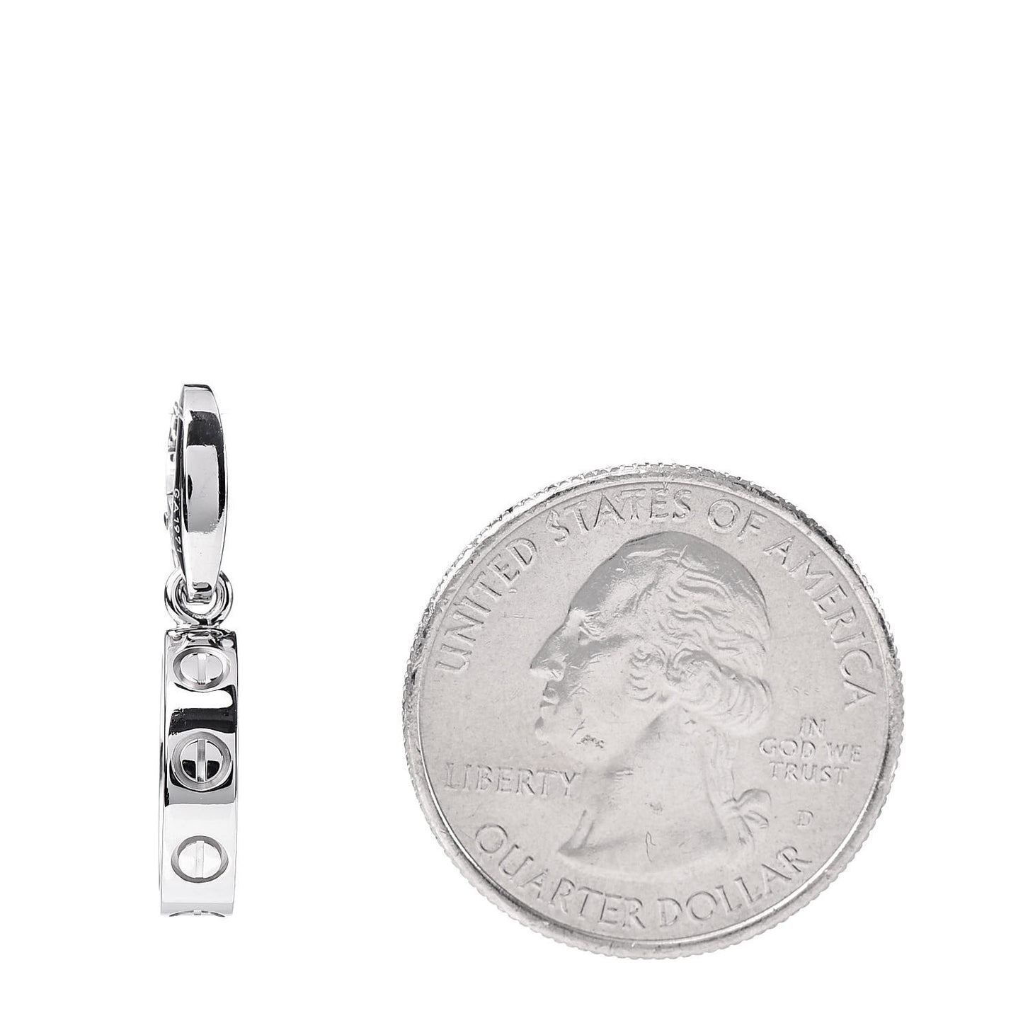 18K White Gold LOVE Ring Charm