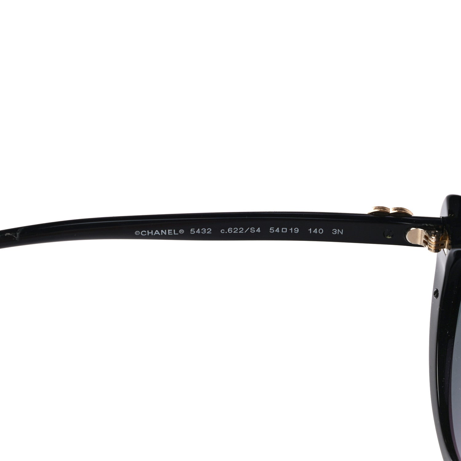 Chanel Acetate Cat Eye CC Sunglasses 5432 Black 7 of 9