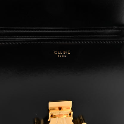 Celine Shiny Calfskin Teen Triomphe Black 6 of 10