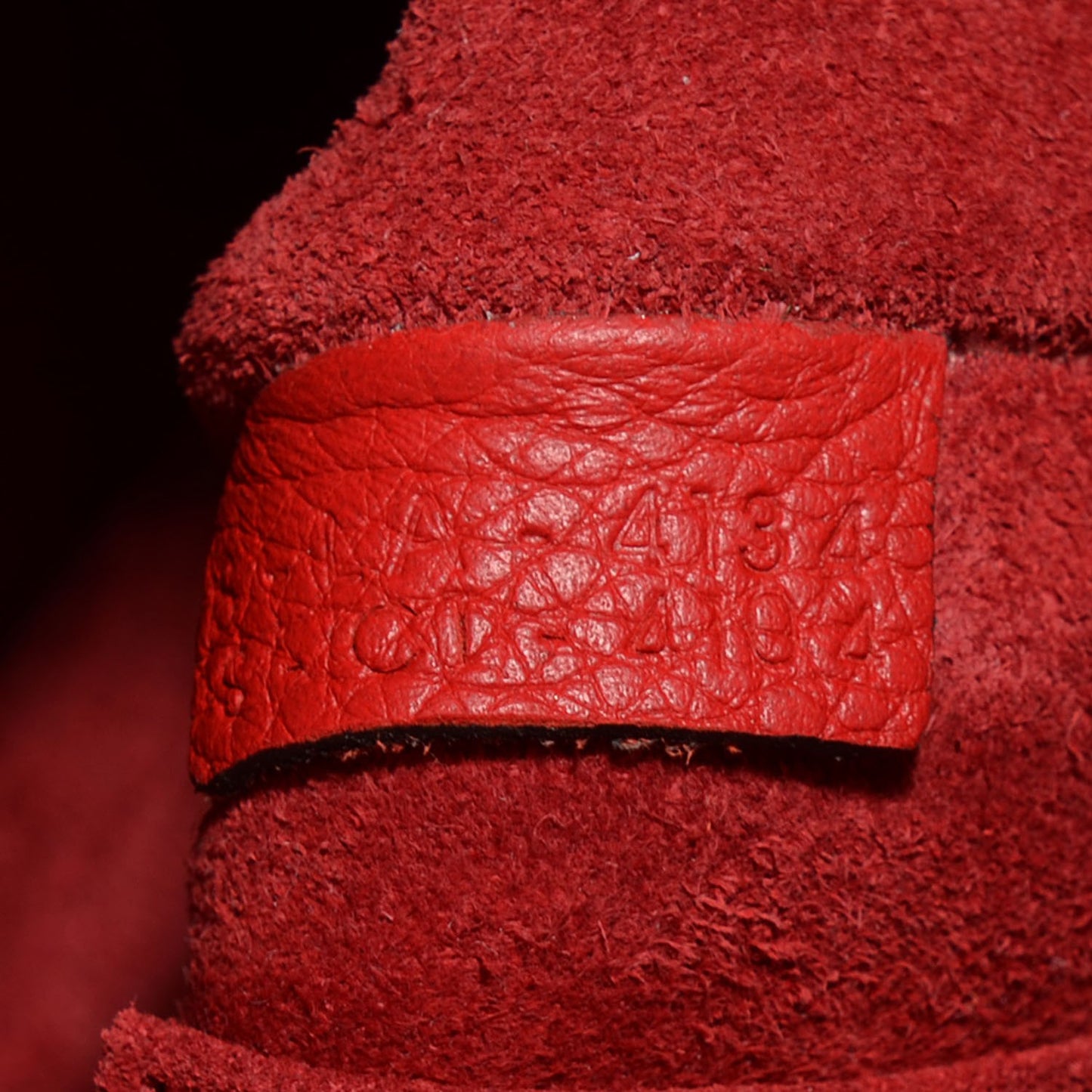 Drummed Calfskin Nano Luggage Coquelicot