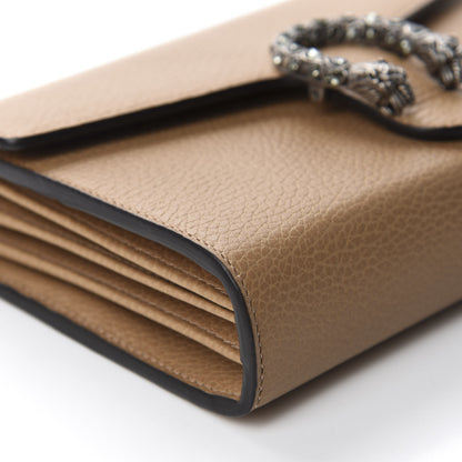 Gucci Dollar Calfskin Crystal Mini Dionysus Chain Wallet Natural Tan Black Diamond 7 of 11