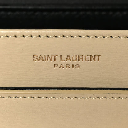 Saint Laurent Soft Ultracalfskin Monogram Medium Solferino Satchel Black Burro 6 of 10