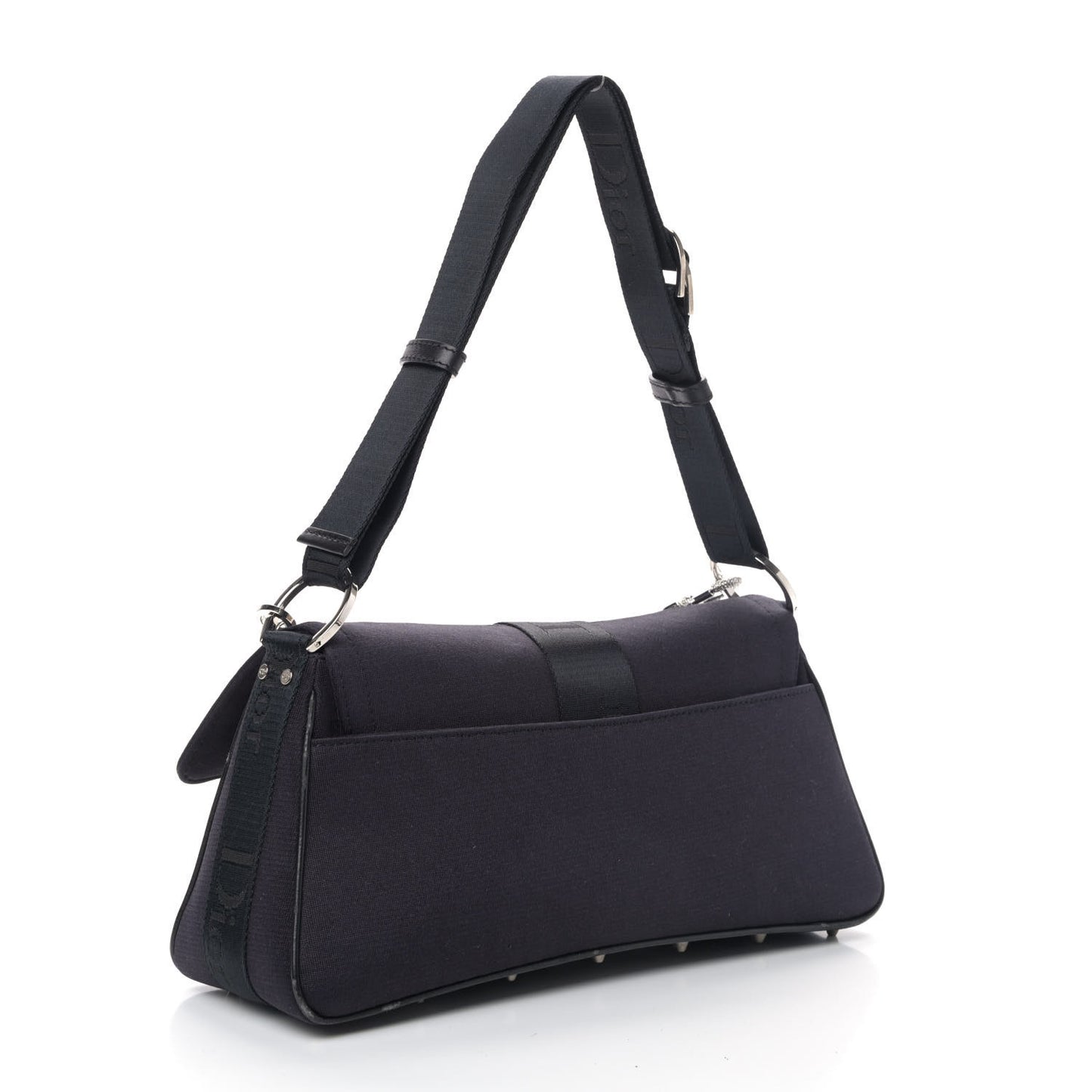 Silk Jersey Crystal Hardcore Clutch Black