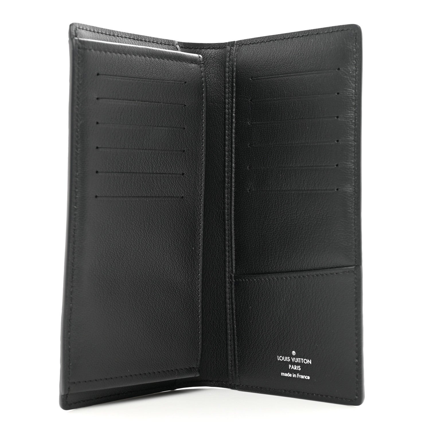 Louis Vuitton Crocodile Ostrich Monogram Eclipse Brazza Wallet Black 5 of 7