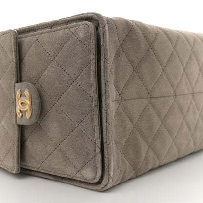 Chanel Suede Quilted Medium Chanel 25 Handbag Dark Grey 9 of 11